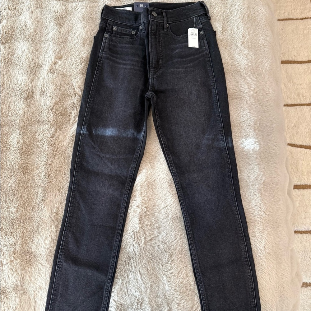 Gap Vintage slim high rise jean - washed black 
Tags on, never worn